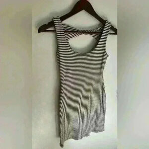 dELiA*s women’s mini dress striped black and white stretchy fit size Small